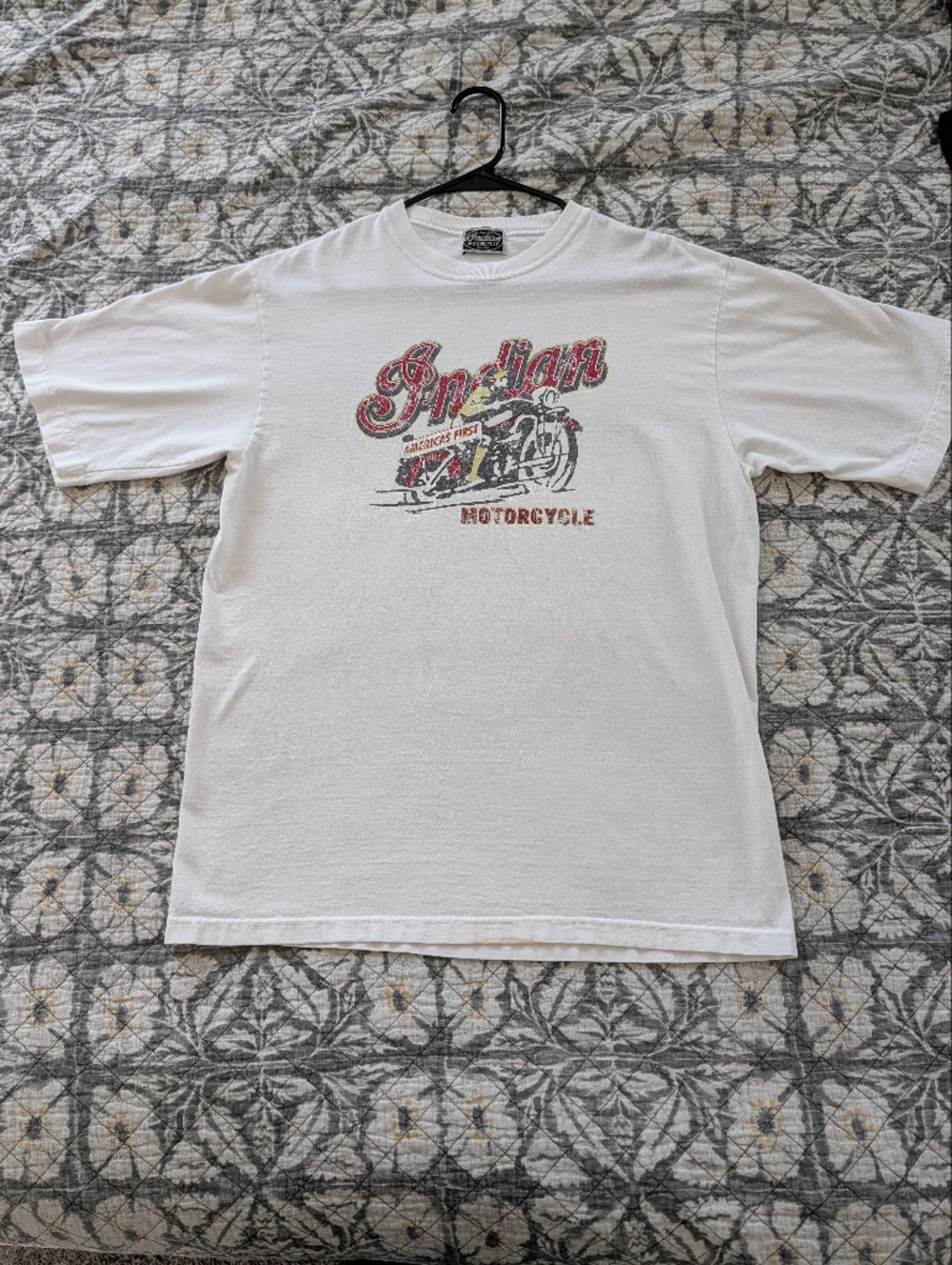 Vintage Indian Motorcycle Graphic Short Sleeve Tee - White - Picture 3 of 9